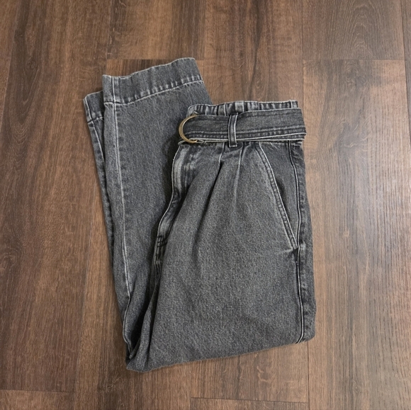 Joie Pants - Joie Charcoal Buckle Denim Pants